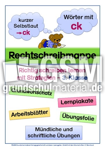 Wörter mit ck, kurzer Vokal, Kl. 3.pdf